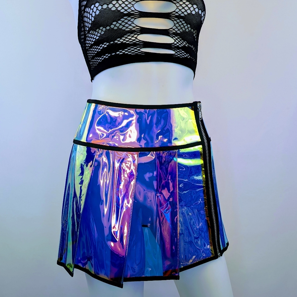 Dolls Kill Current Mood Cosmic Outlaw Pleated Skirt Size S